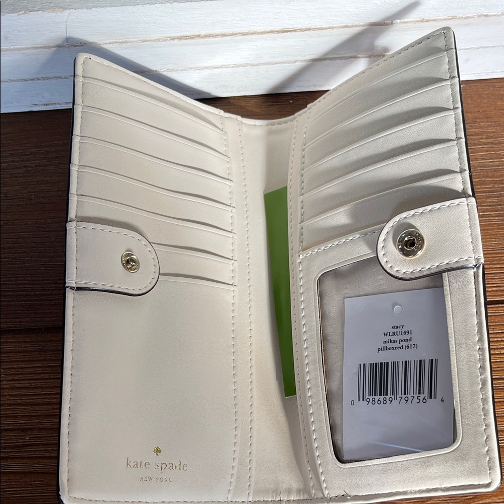 NWT Kate Spade Mikas pond pillbox Red Stacy Wallet - Picture 8 of 8